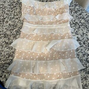 Forever 21 Cream Lace Detail Dress